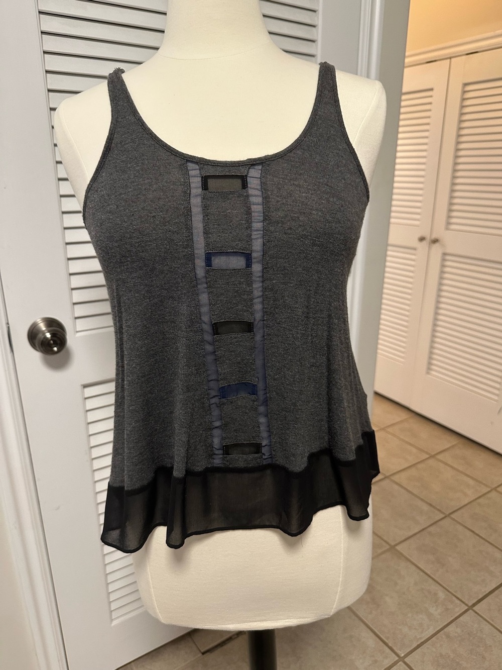 Gentle Fawn Heather Charcoal Gray Knit Top